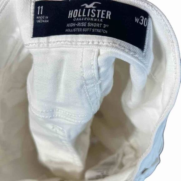 Hollister High Rise White Jean Shorts - Picture 5 of 7